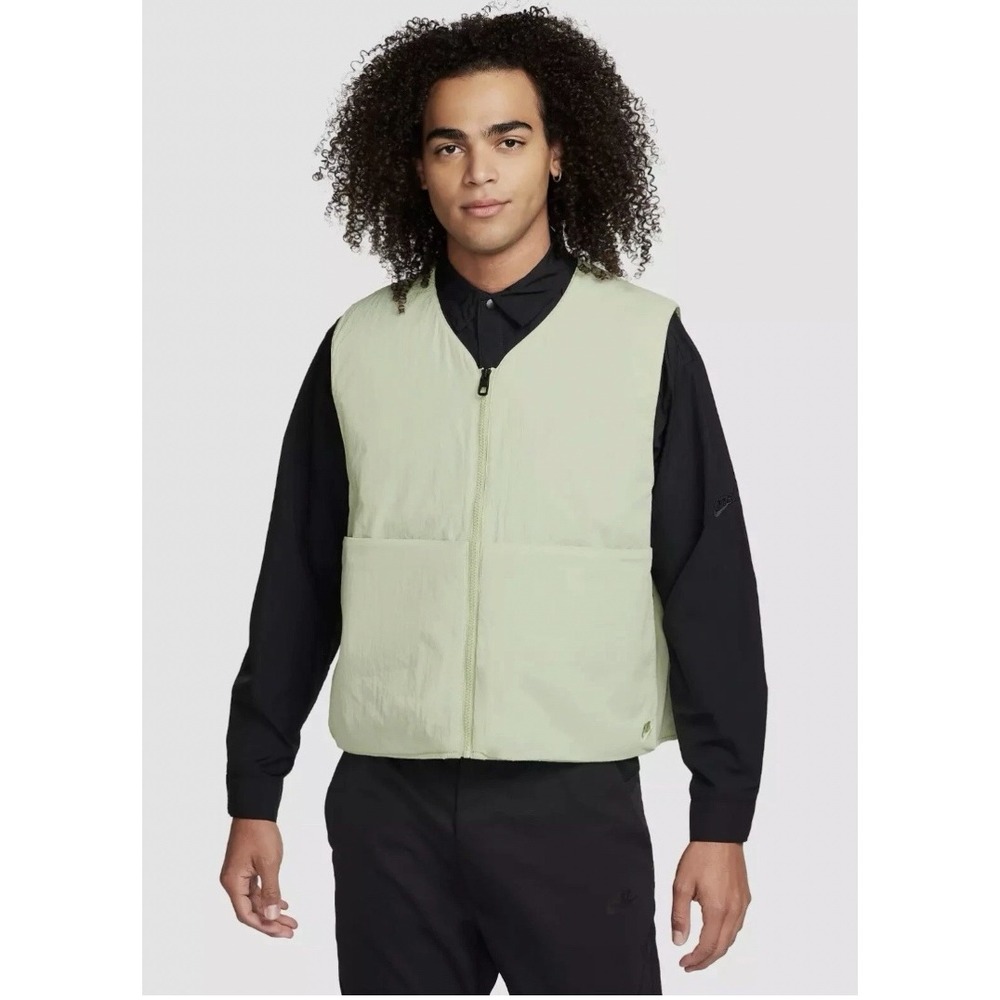 NIKE Tech Pack Vest Sage Green Therma-FIT ADV Forward Lined Men's Size XS
